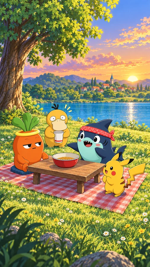 Movie snacks — Lebmeister, Ripple, Psyduck, Pikachu.